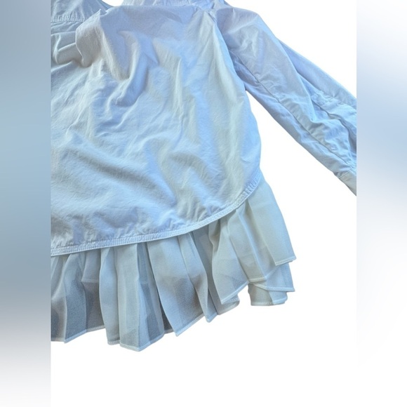 JASON WU GREY Long-Sleeve 2-in-1 Combo Poplin Top w/ Pleated Hem, Women's Size 6 - Picture 9 of 12